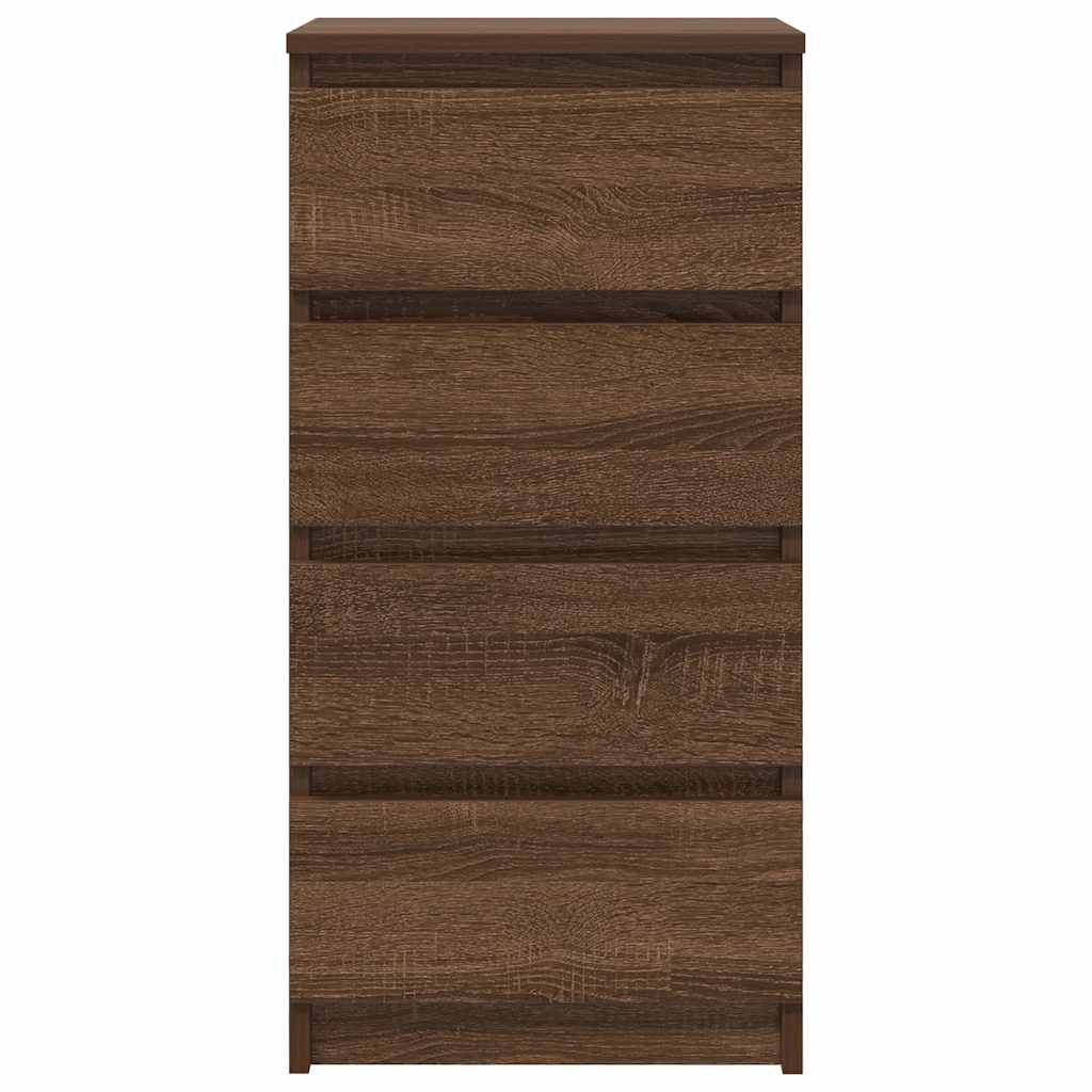 skænk 37,5x35x76 cm konstrueret træ brun egetræsfarve