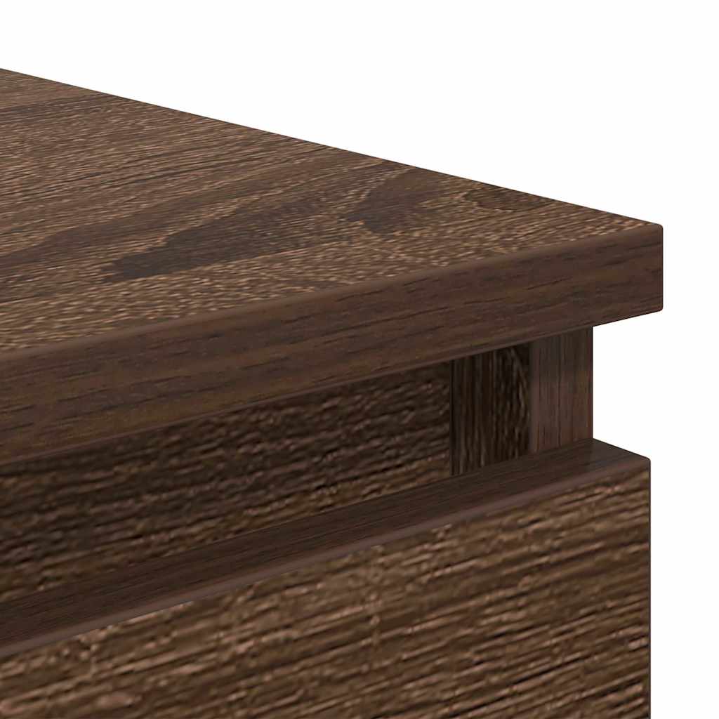 skænk 37,5x35x76 cm konstrueret træ brun egetræsfarve