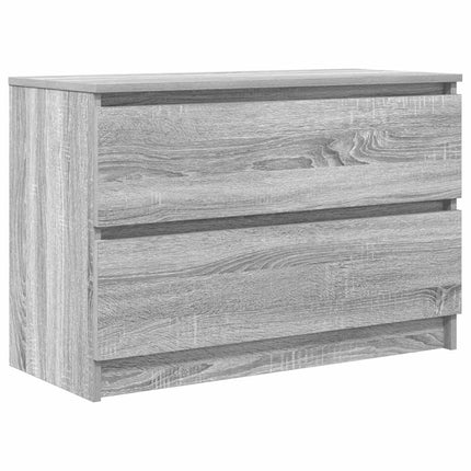 tv-bord 80x35x54 cm konstrueret træ grå sonoma-eg