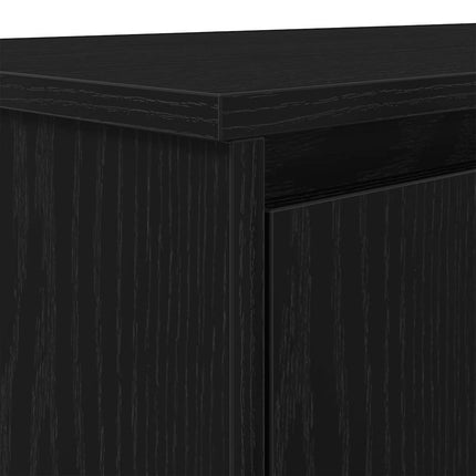 skrivebord 120x42x76 cm konstrueret træ sort-eg