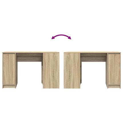 skrivebord 120x42x76 cm konstrueret træ sonoma-eg