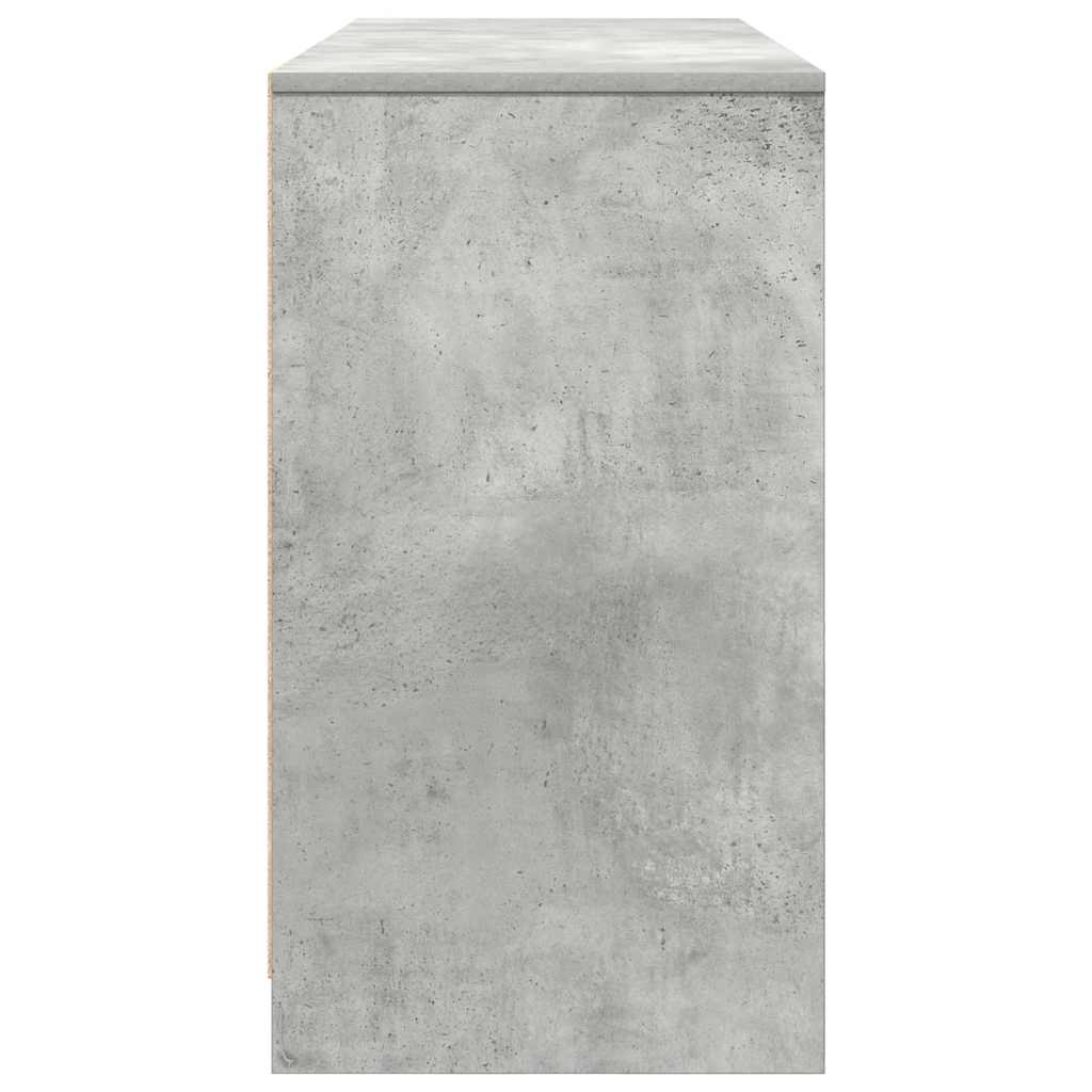 skrivebord 120x42x76 cm konstrueret træ betongrå