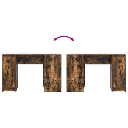 skrivebord 120x42x76 cm konstrueret træ røget egetræsfarve