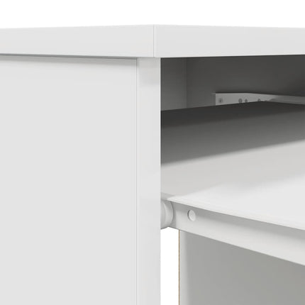 skrivebord 86x49x76 cm konstrueret træ hvid