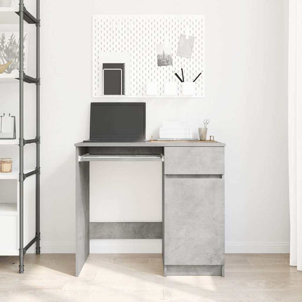 skrivebord 86x49x76 cm konstrueret træ betongrå