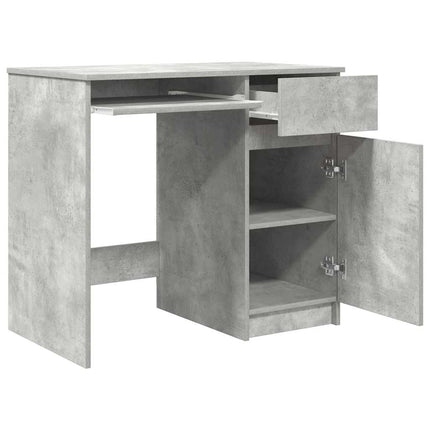skrivebord 86x49x76 cm konstrueret træ betongrå