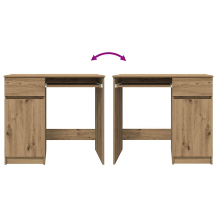 skrivebord 86x49x76 cm konstrueret træ kunsteg