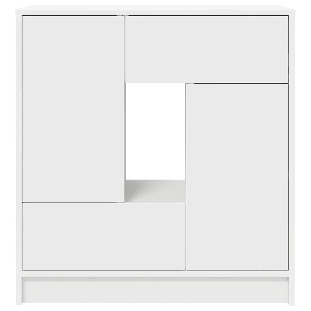 skænk med skuffer og låger 70,5x34x74,5 cm hvid