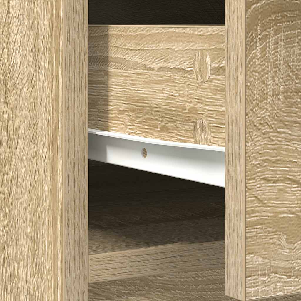 skænk med skuffer og låger 70,5x34x74,5 cm sonoma-eg