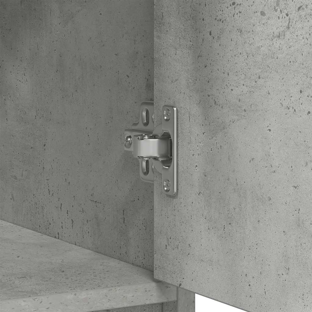 skænk med skuffer og låger 70,5x34x74,5 cm betongrå