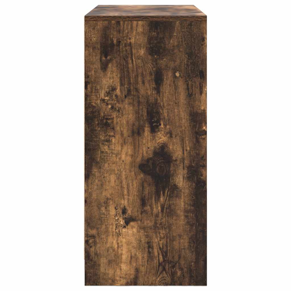 skænk med skuffer og låger 70,5x34x74,5 cm røget egetræ