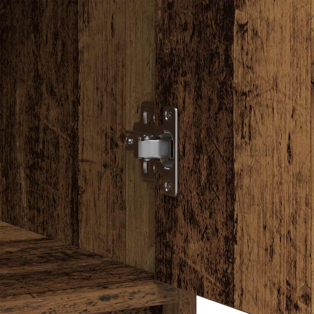 skænk med skuffer og låger 70,5x34x74,5 cm antikt træ