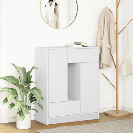 skænk med skuffer og låger 73x31x90 cm hvid