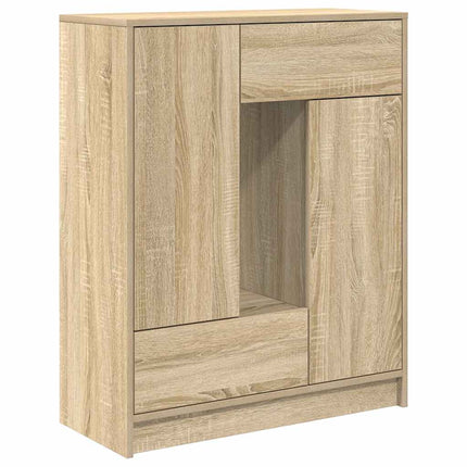 skænk med skuffer og låger 73x31x90 cm sonoma-eg