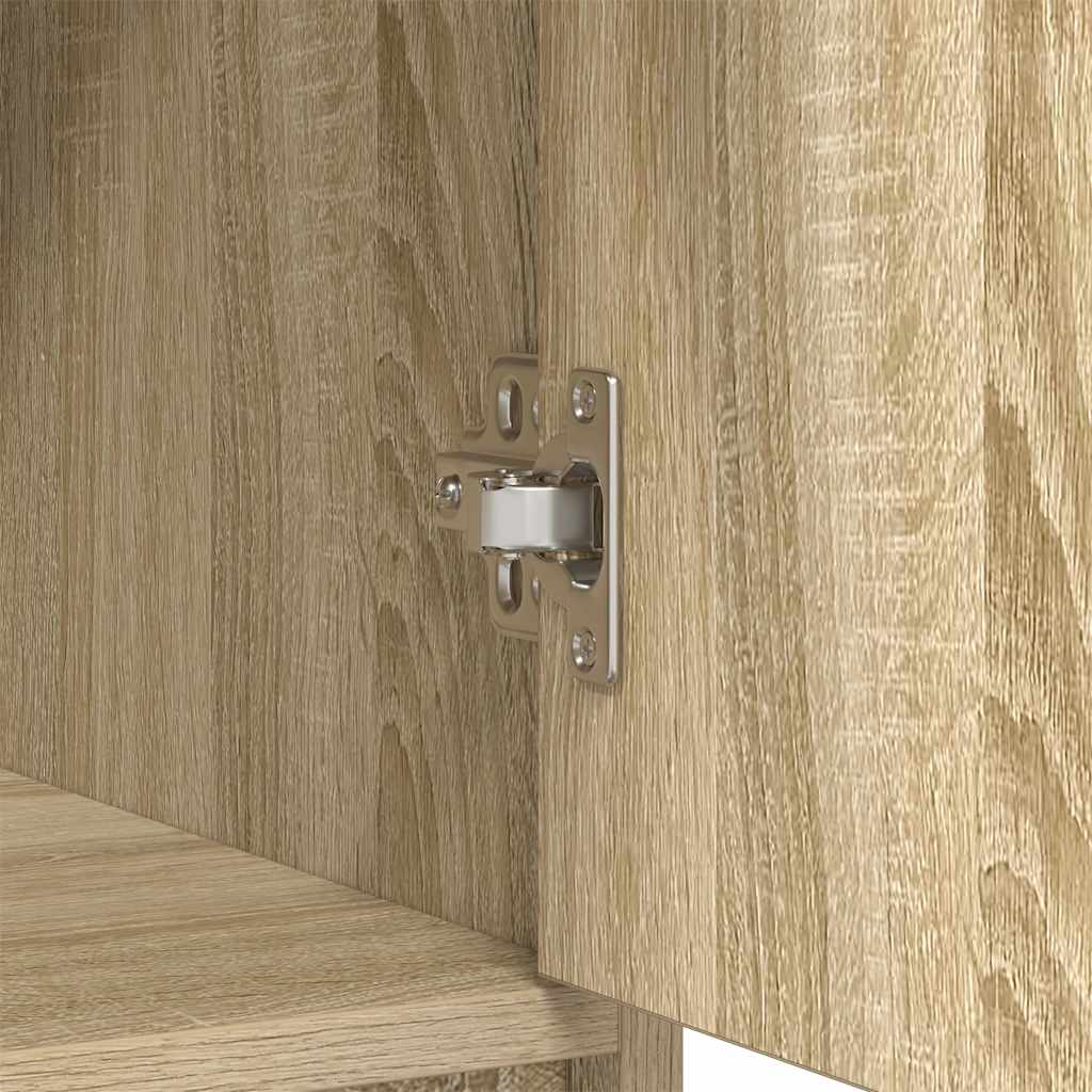 skænk med skuffer og låger 73x31x90 cm sonoma-eg