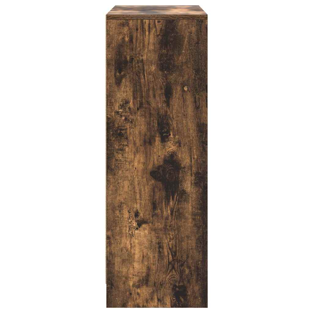 skænk med skuffer og låger 73x31x90 cm røget egetræ