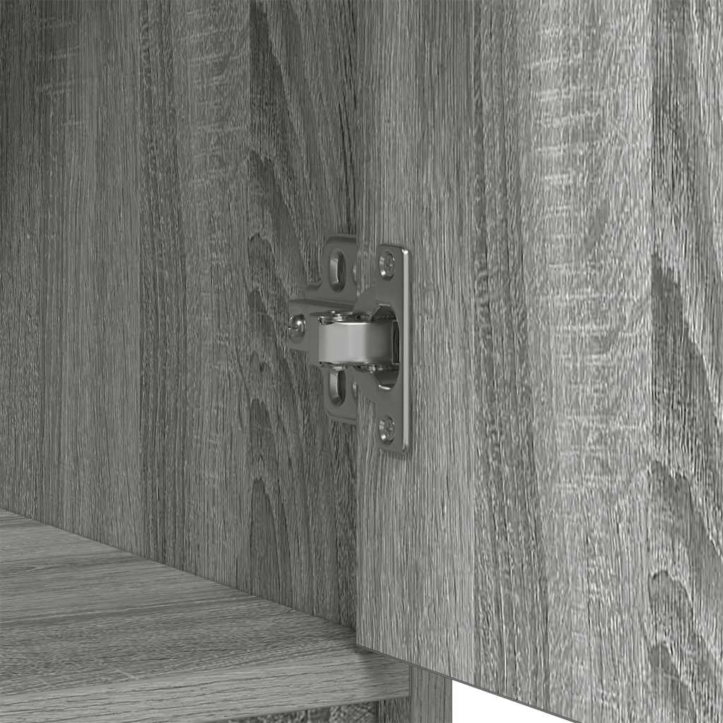 skænk med skuffer og låger 73x31x90 cm grå sonoma-eg