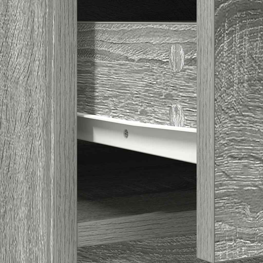 skænk med skuffer og låger 73x31x90 cm grå sonoma-eg