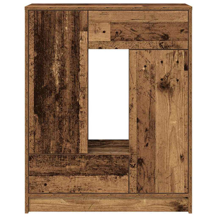 skænk med skuffer og låger 73x31x90 cm antikt træ