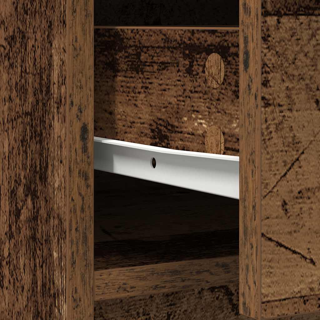 skænk med skuffer og låger 73x31x90 cm antikt træ