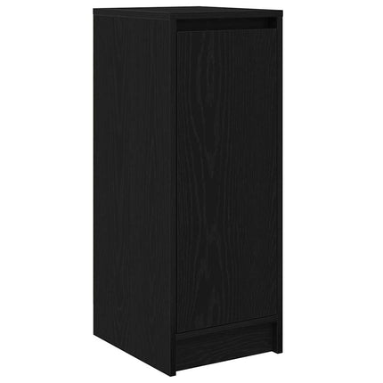 skoreol 29,5x34x76 cm konstrueret træ sort egetræsfarve