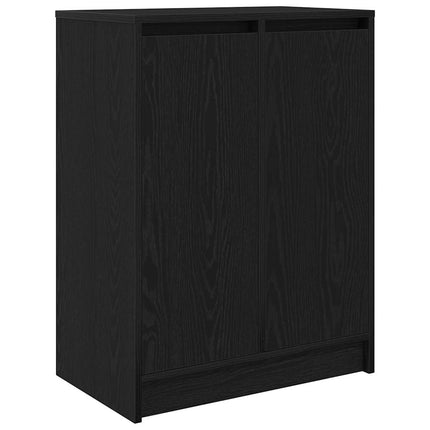 skoreol 57x34x76 cm konstrueret træ sort egetræsfarve