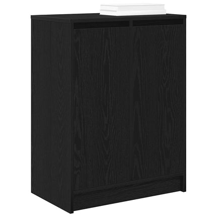 skoreol 57x34x76 cm konstrueret træ sort egetræsfarve