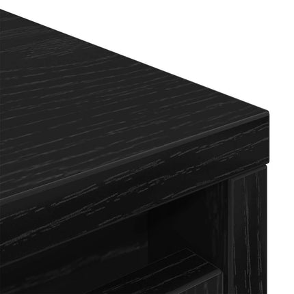 skoreol 57x34x76 cm konstrueret træ sort egetræsfarve