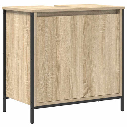 håndvaskskab til badeværelse 60x34,5x60 cm sonoma-eg