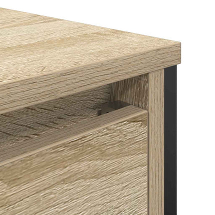 håndvaskskab til badeværelse 60x34,5x60 cm sonoma-eg