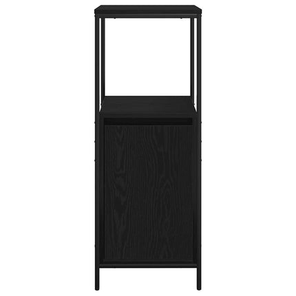 badeværelsesskab med hylder 36x35x95 cm sort egetræsfarve