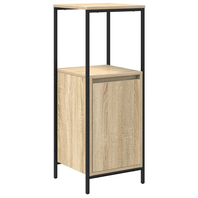 badeværelsesskab med hylder 36x35x95 cm sonoma-eg