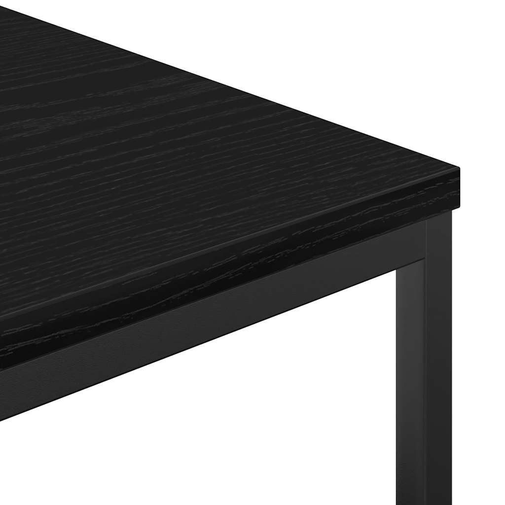 badeværelsesskab med hylder 76,5x35x95 cm sort egetræsfarve