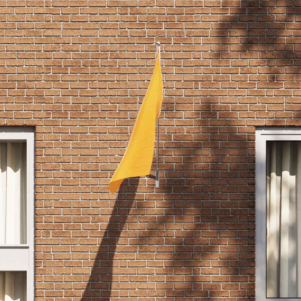 Flagholder til væg - sølv stål 15 × 3 × 0,35 cm