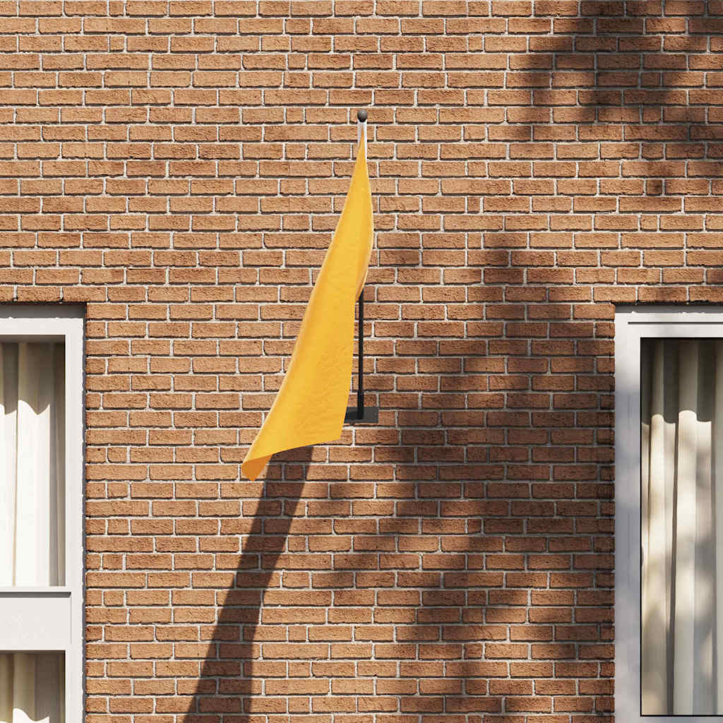 Flagholder til væg - sort stål, 13 × 6 × 0,2 cm