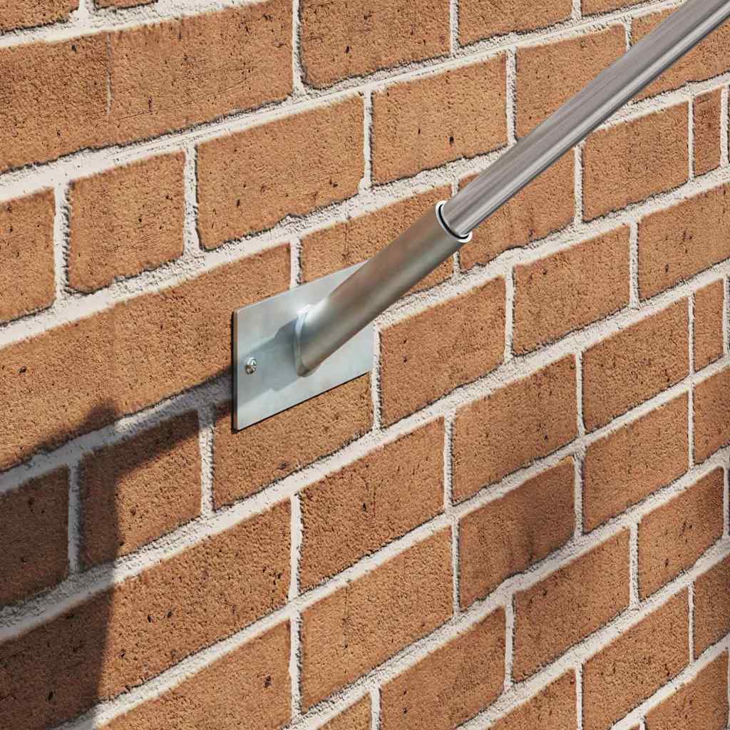 Flagstangs holder Sølv 13 x 6 cm Stål