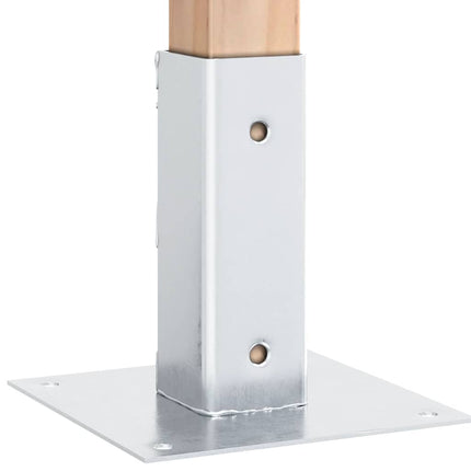 stolpefødder firkantet 4 stk. 46x46 mm galvaniseret stål