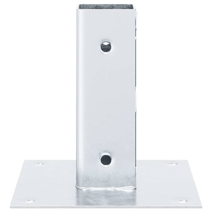 stolpefødder firkantet 12 stk. 46x46 mm galvaniseret stål
