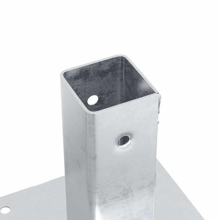 stolpefødder firkantet 12 stk. 46x46 mm galvaniseret stål