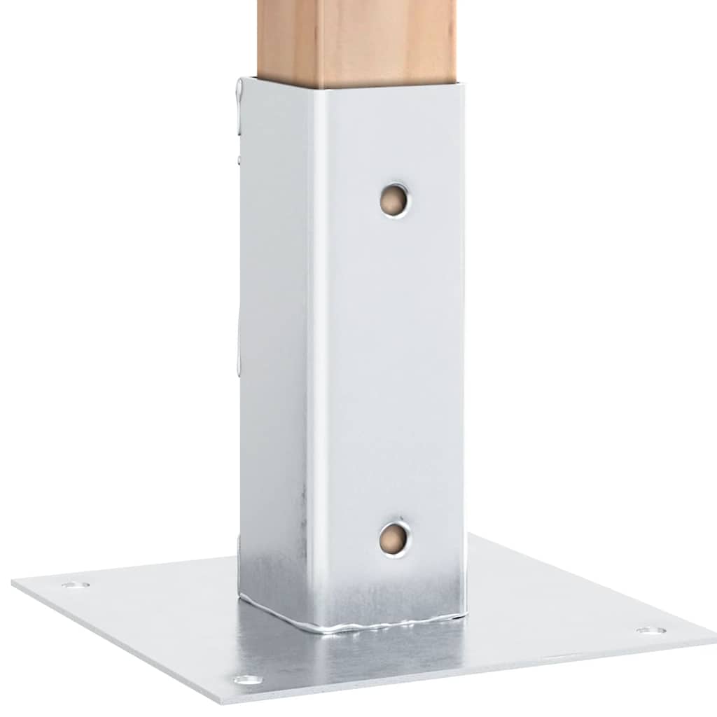 stolpefødder firkantet 12 stk. 51x51 mm galvaniseret stål