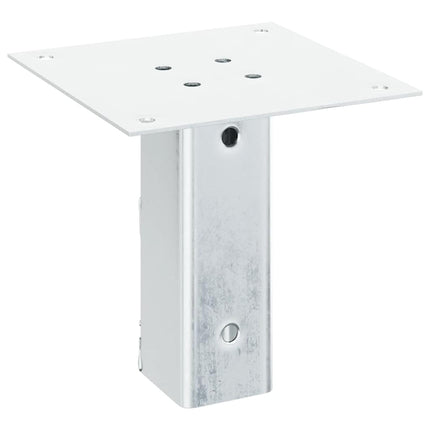 stolpefødder firkantet 12 stk. 51x51 mm galvaniseret stål