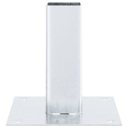 stolpefødder firkantet 12 stk. 51x51 mm galvaniseret stål