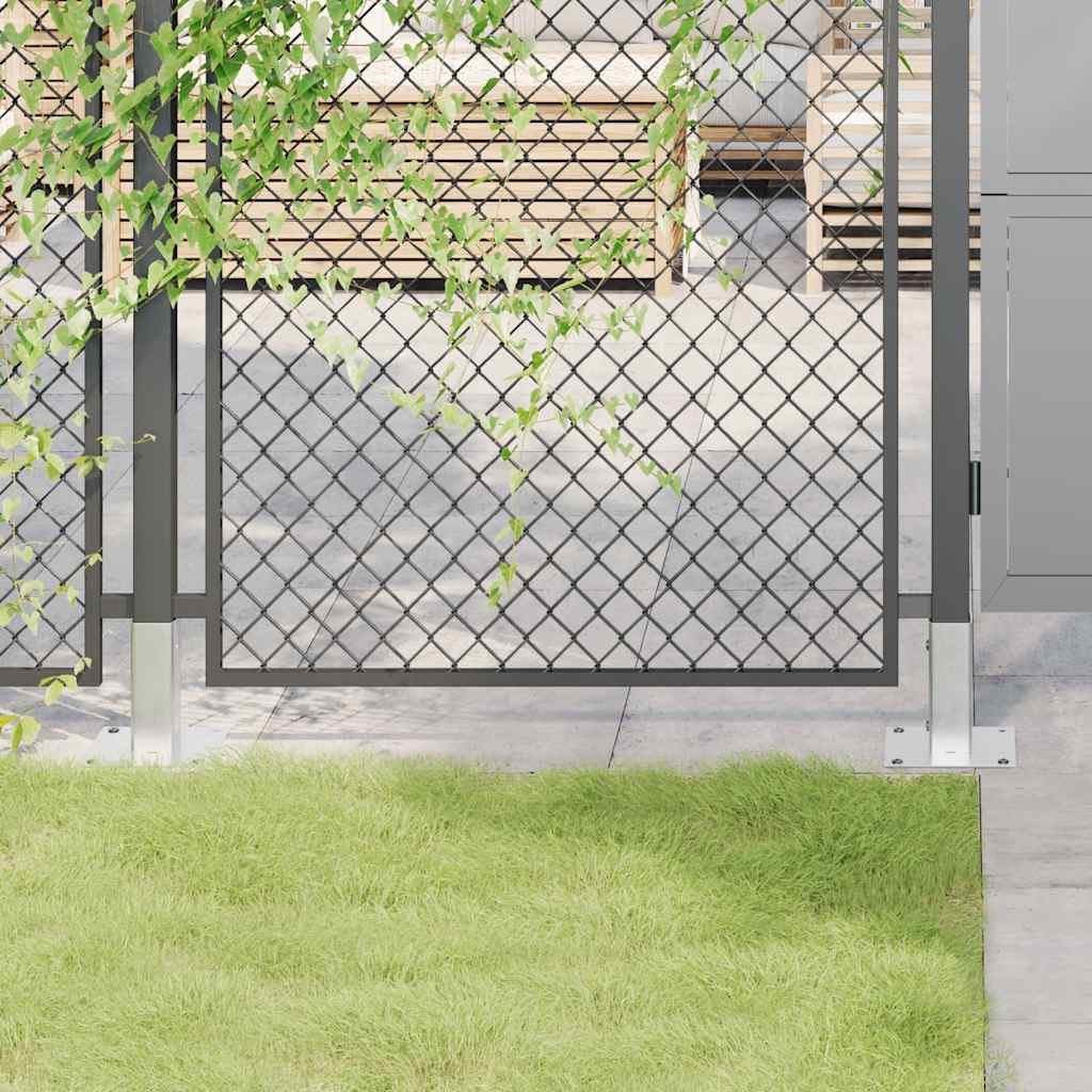 stolpefødder firkantet 12 stk. 51x51 mm galvaniseret stål
