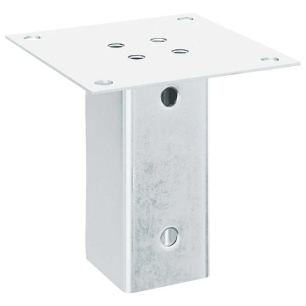 stolpefødder firkantet 12 stk. 61x61 mm galvaniseret stål
