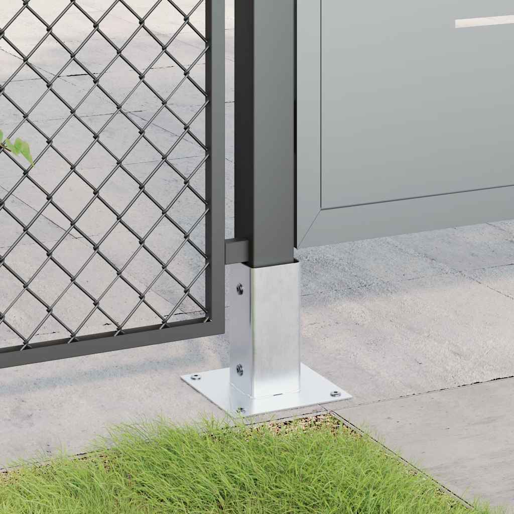 stolpefødder firkantet 12 stk. 71x71 mm galvaniseret stål