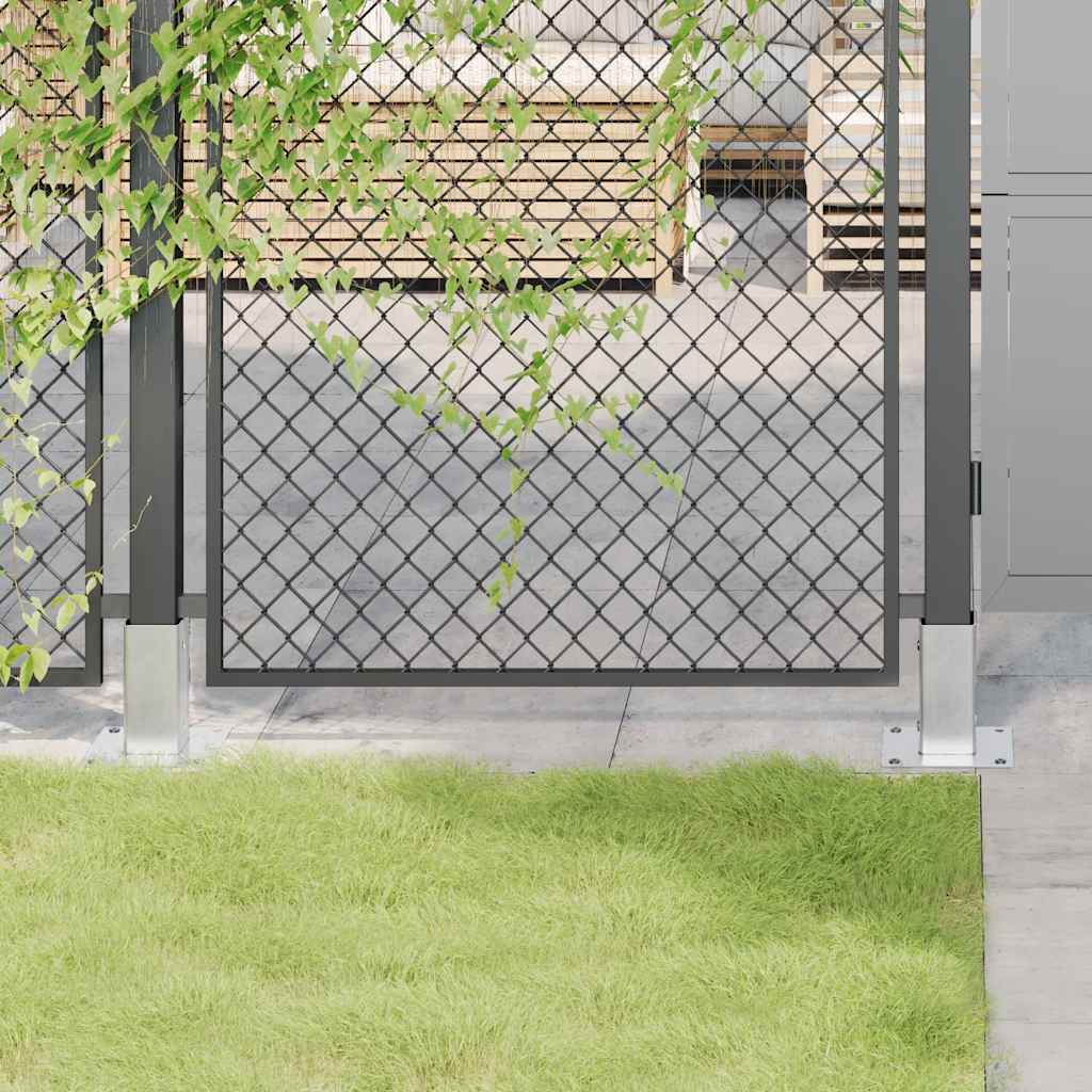 stolpefødder firkantet 12 stk. 71x71 mm galvaniseret stål