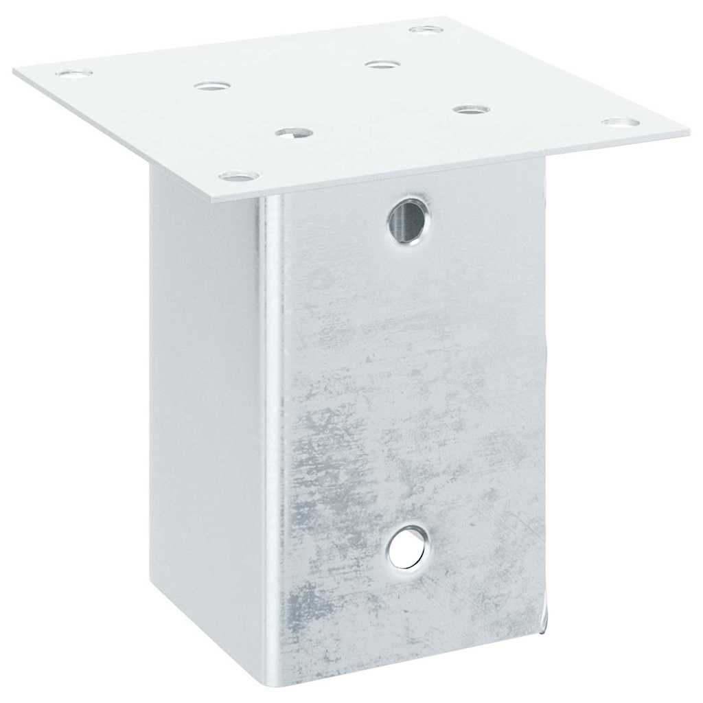 stolpefødder firkantet 4 stk. 81x81 mm galvaniseret stål