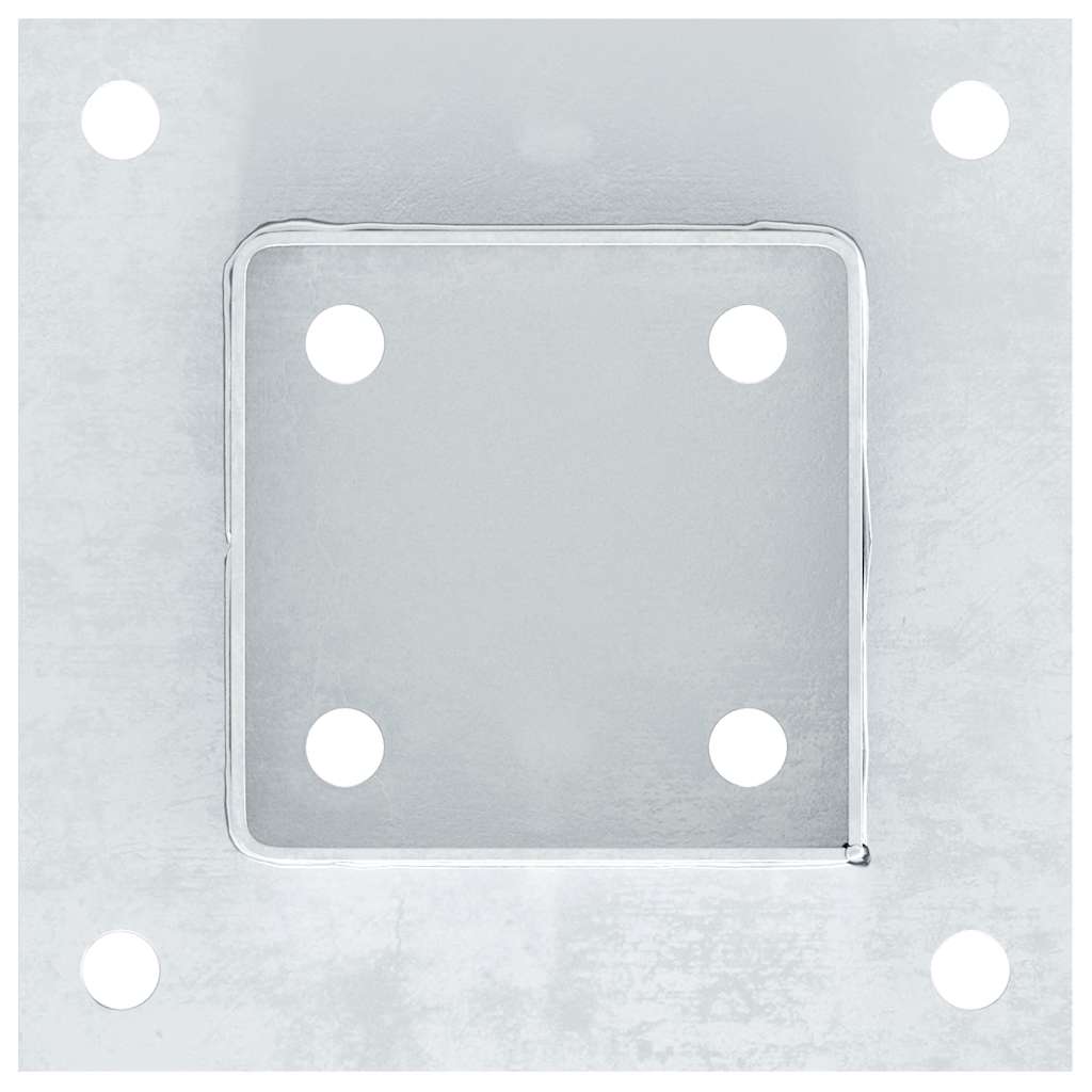 stolpefødder firkantet 4 stk. 81x81 mm galvaniseret stål