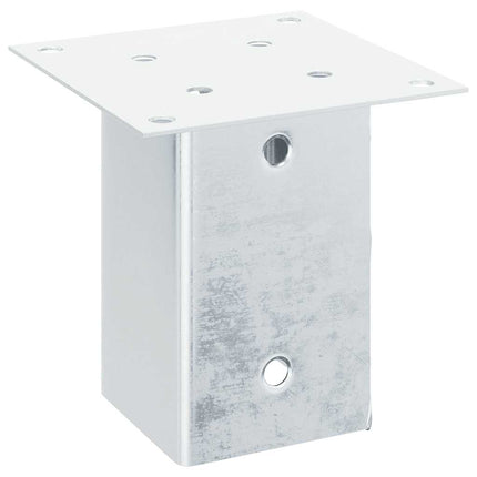 stolpefødder firkantet 4 stk. 91x91 mm galvaniseret stål