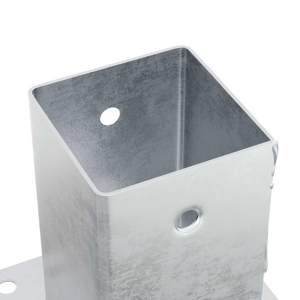 stolpefødder firkantet 12 stk. 91x91 mm galvaniseret stål